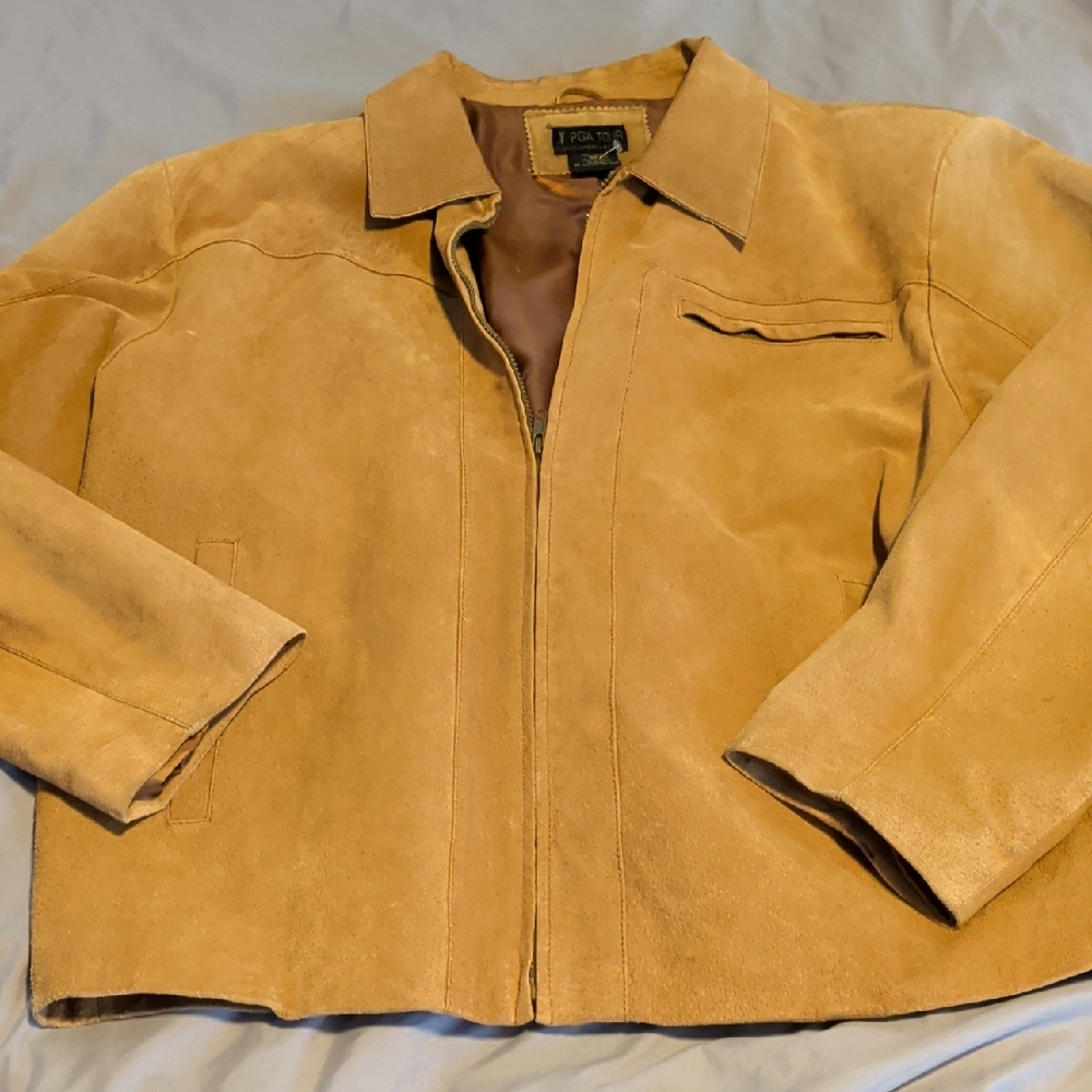 PGA Tour Light Brown Leather Jacket